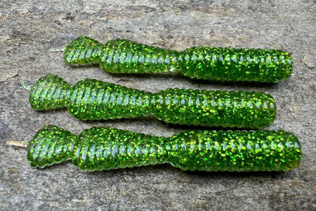 Guma Great Fish GF2 Leech 6cm | Glitter Green | bezzapachowy | 10 szt.