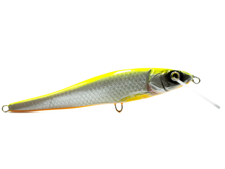 Wobler Kornel Słaby Jelcyk Sandaczowy DR - 10,5cm - 11g - Seledyn-Pomarańcz - pływający