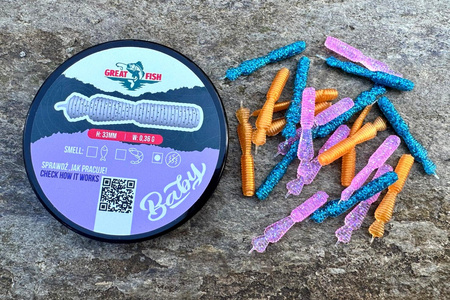 Guma Great Fish GF2 Baby Leech 3,3cm | Mix1 | bezzapachowy | 21 szt.