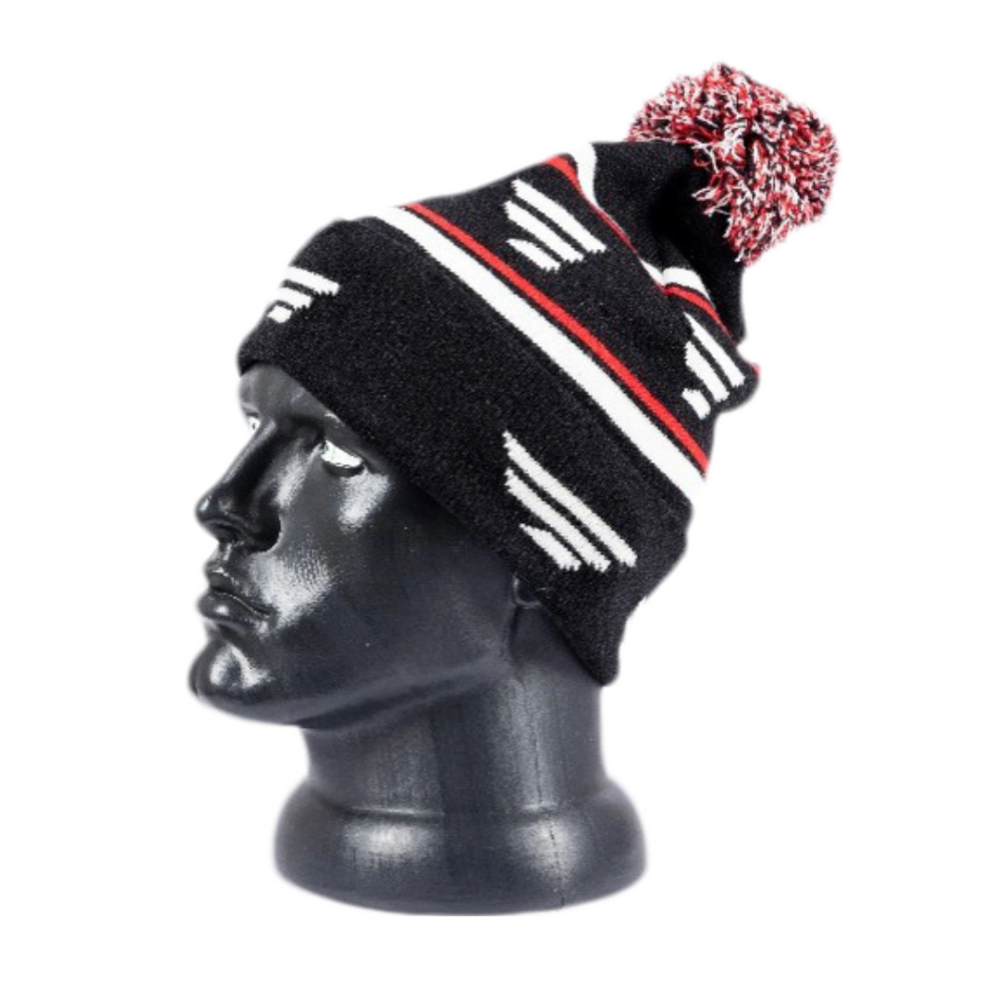 Czapka zimowa Favorite Red Pompon 58 / Czarna