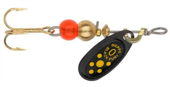 Obrotówka MEPPS BLACK FURY #0 czarny / żółte kropki 2g