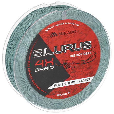 Plecionka Mikado SILURUS 4 X BRAID 0,45mm | 37,40kg | 300m| zielona