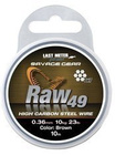 Linka Stalowa Savage Gear RAW49 STEELWIRE 10m 0.36mm 11kg UNCOATED BROWN