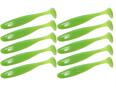 Guma Keitech Easy Shiner 3" | 7,6cm | #026 Clear Chartreuse Glow | 10 szt.