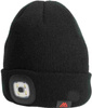 Czapka zimowa z latarką Mikado Beanie - czarna