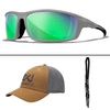 Okulary polaryzacyjne Wiley X - GRID Captivate / Green Mirror / Matte Cool Grey Frame +GRATISY!