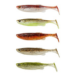 Zestaw gum Savage Gear Fat Minnow T-Tail 7,5cm | Clear Water Mix | 5 szt.