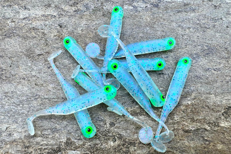 Guma Great Fish GF1 4,9cm | Ice Blue | krewetkowy | 10 szt. | Dżejsiok Special Edition