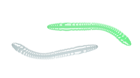 Przynęta Libra Lures Fatty D'Worm 6.5cm | 000 - Glow UV Green | brak zapachu | 10 szt.