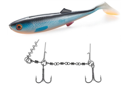 Zestaw guma Mikado SICARIO 18cm/ BLUE ROACH + Dozbrojka Mikado Evo Stinger XL