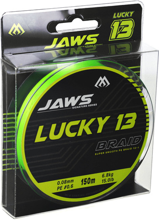 Plecionka Mikado JAWS LUCKY 13 0.10mm FLUO ZIELONA 150M