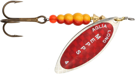 Obrotówka Mepps Aglia Long Redbo #2 | 7g | Srebrna