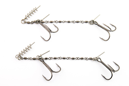 Dozbrojka Double Stinger Vis Vangen do gum 22cm+ | 2+6x Krętlik | Kotwica 3/0 | 2 szt.