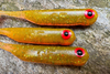 Guma Great Fish GF1 4,9cm | Motor Oil Green UV | bezzapachowy | 10 szt.