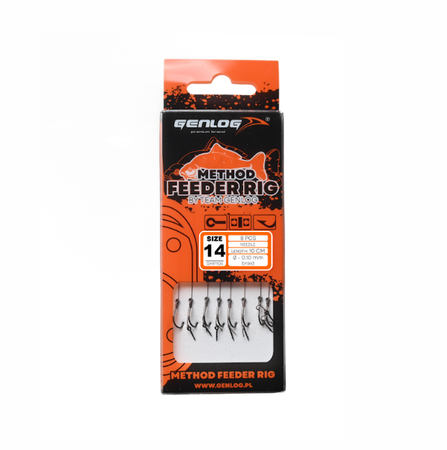 Przypony Genlog Method Feeder Rig 1105 10cm | #14 | 0,10mm | 8 szt.
