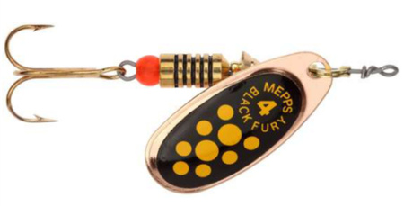 Obrotówka Mepps Black Fury #4 | 8g | Miedziany/Żółte Kropki