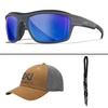 Okulary polaryzacyjne Wiley X OZONE Captivate™ Polarized Blue Mirror / Matte Grey Frame + GRATISY!