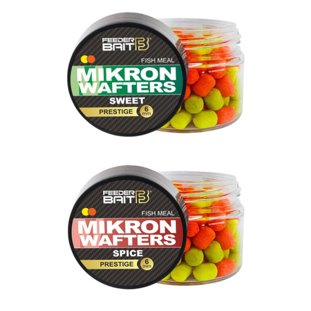 Zestaw FEEDER BAIT Mikron Wafters - 4/6mm - Sweet Fish Meal + Spice Fish Meal 