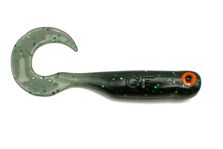 Guma Great Fish GF1 Twister 4,9cm | Magic Green | rybny | 10 szt. | Dżejsiok Special Edition