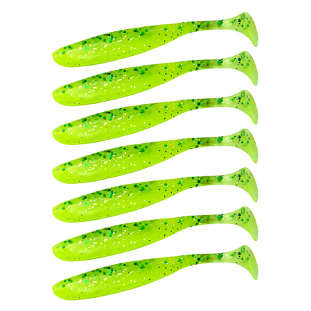 Guma Keitech Easy Shiner 4" | 10,16cm | LT#62 LT Chart Lime Shad | 7 szt.