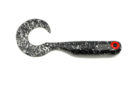 Guma Great Fish GF1 Twister 4,9cm | Glitter Graphite | bezzapachowy | 10 szt.