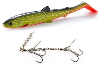 Zestaw Guma Westin BullTeez Shadtail 24cm | Baltic Pike + Dozbrojka Vis Vangen