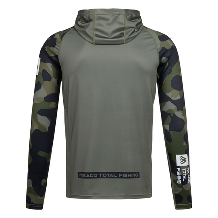 Bluza Mikado z kapturem i kominem | z filtrem UPF | Green Camo | rozm. 4XL