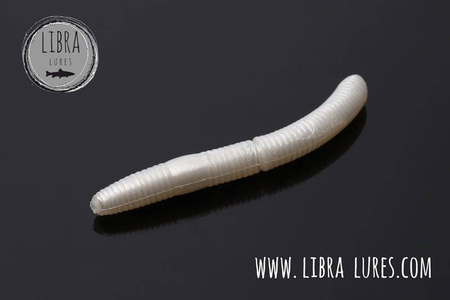 Przynęta Libra Lures Fatty D'Worm 6.5cm | 004 - Silver Pearl | kryl | 10 szt.