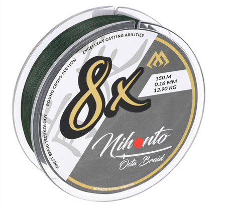 Plecionka Mikado Nihonto Octa Braid 0,40mm | green | 150m