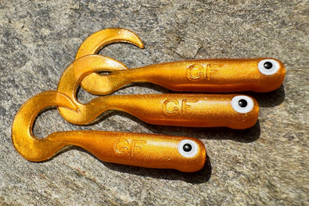 Guma Great Fish GF1 Twister 4,9cm | Gold | bezzapachowy | 10 szt.