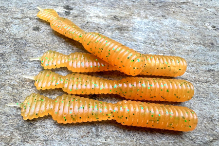 Guma Great Fish GF2 Leech 6cm | Curry | krewetkowy | 10 szt. | Dżejsiok Special Edition