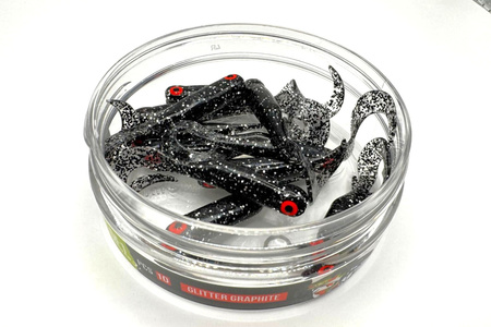 Guma Great Fish GF1 Twister 4,9cm | Glitter Graphite | rybny | 10 szt.