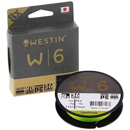 .Plecionka Westin W6 8 Braid Lime Punch 0,305mm - 135m - 24.1kg