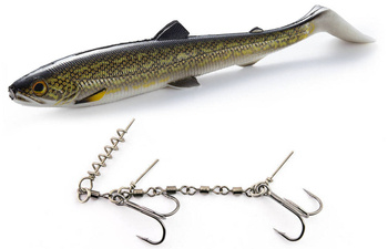 Zestaw Guma Westin BullTeez Shadtail 18cm | Natural Pike + Dozbrojka Vis Vangen