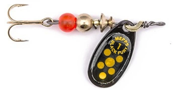 Obrotówka MEPPS BLACK FURY #1 czarny / żółte kropki 3.5g