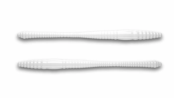 Przynęta LIBRA LURES Dying Worm 8cm - 001 - white- 12szt (zapach krylowy)