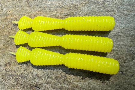 Guma Great Fish GF2 Leech 6cm | Yellow -Krewetkowy - 10 szt.