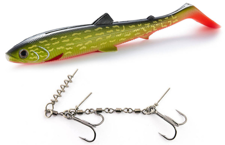 Zestaw Guma Westin BullTeez Shadtail 24cm | Baltic Pike + Dozbrojka Vis Vangen