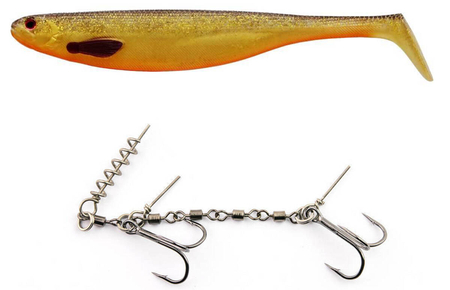 Zestaw Guma Westin ShadTeez Slim 18cm | Goldrush + Dozbrojka Vis Vangen
