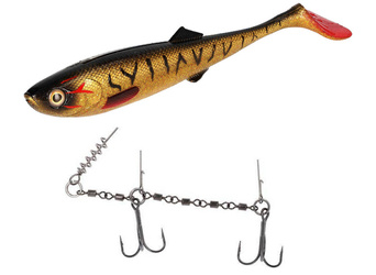 Zestaw guma Mikado Sicario 22cm - Spotted Bullhead + Dozbrojka Mikado Evo Stinger XL