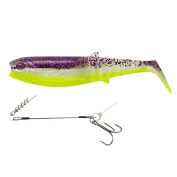 Zestaw Guma SAVAGE GEAR Cannibal 12.5cm 20g Purple Glitter Bomb + Dozbrojka Vis Vangen