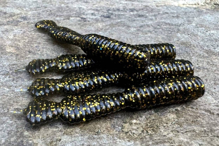 Guma Great Fish GF2 Leech 6cm | Black&Gold | krewetkowy | 10 szt.