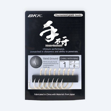 Haczyki BKK Chinu-R Hand Ground | #6 | 8 szt.