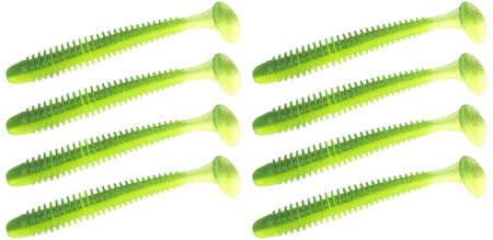 Guma Keitech Swing Impact 4" | 10,2cm | #422 Lime Chartreuse | 8 szt.
