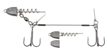 Dozbrojka z wymiennym dociążeniem Konger Spinning System 5,10,15g - 12 cm - 27 kg - 2/0 - 1 szt. Do gum 22-25cm
