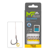 Przypony do methody Mikado MF14 z gumką - hak bez zadziora nr 14 / plecionka: 0.12mm / 10cm / 8szt.