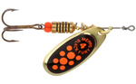 Obrotówka Mepps Black Fury #4 | 8g | Złoty/Czerwone Kropki