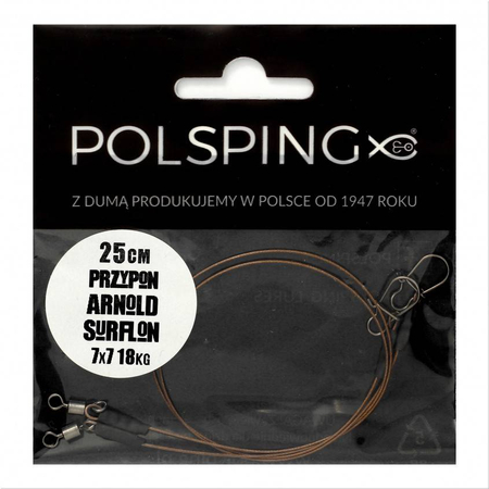 .Przypon Polsping Surflon 7x7 Camo 12kg 45cm - 2 szt.