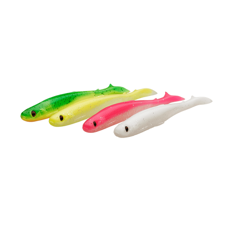 Zestaw gum Savage Gear Slender Scoop Shad 15cm | Dark Water Mix | 4szt
