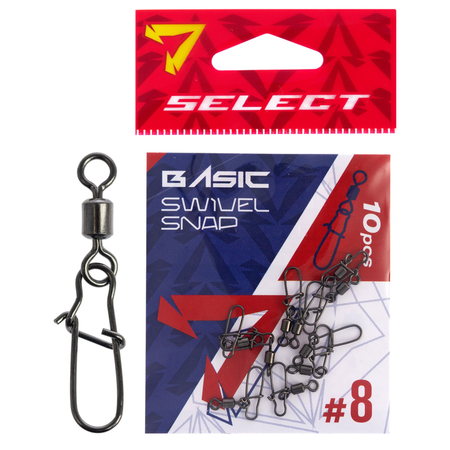 Agrafki z krętlikiem Select Basic Swivel Snap #8 | op. 10 szt.